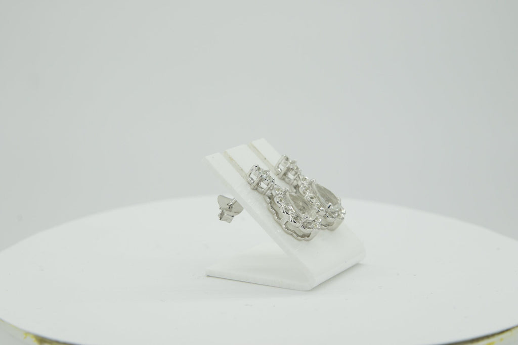 1,63 Carat weisstopas Ohrstecker 925 Silber Ohrring weisser Topas Top  Ohrschmmuck