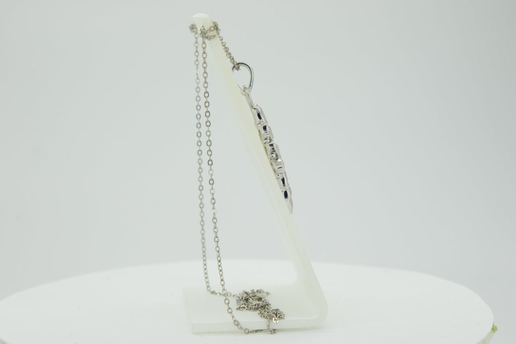 3,7 Carat Rosenquarz Anhanger 925 Silber Collier Kette rosa Rosenquarz Anhanger