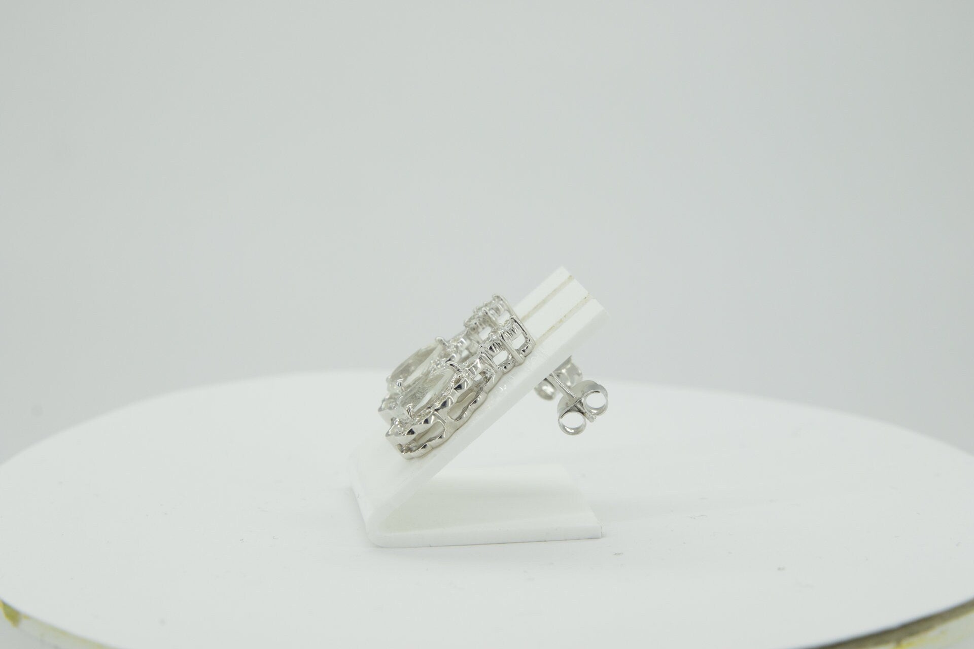 1,63 Carat weisstopas Ohrstecker 925 Silber Ohrring weisser Topas Top  Ohrschmmuck