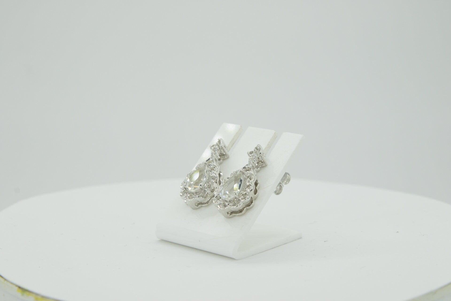 1,63 Carat weisstopas Ohrstecker 925 Silber Ohrring weisser Topas Top  Ohrschmmuck