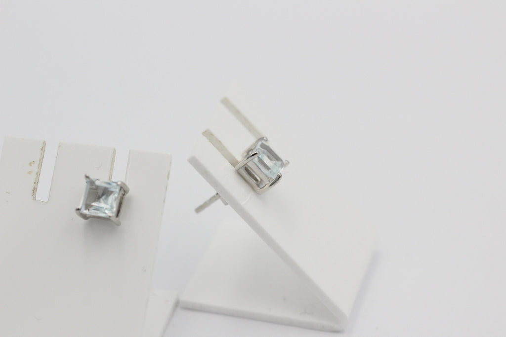 2;0 Carat Weißtopas  Ohrstecker 925 Silber Weißtopas Edelsteinschmuck Top