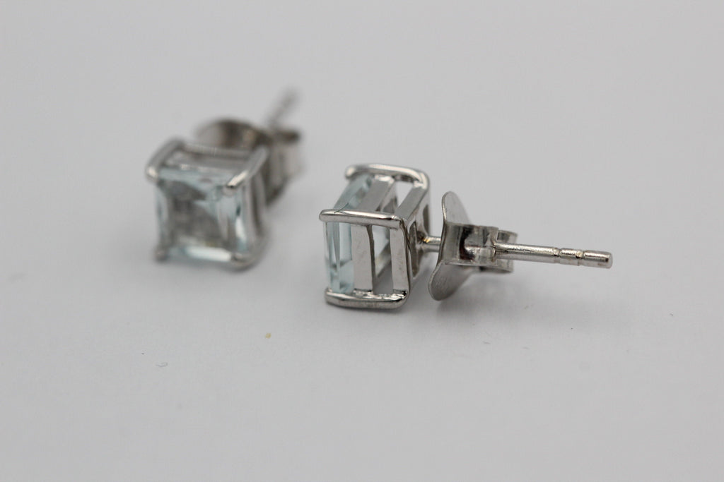 2;0 Carat Weißtopas  Ohrstecker 925 Silber Weißtopas Edelsteinschmuck Top