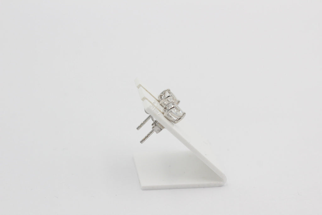 0,9 Carat Weiatopas Herz Ohrstecker 925 Silber Herzohrstecker weiaer Topas