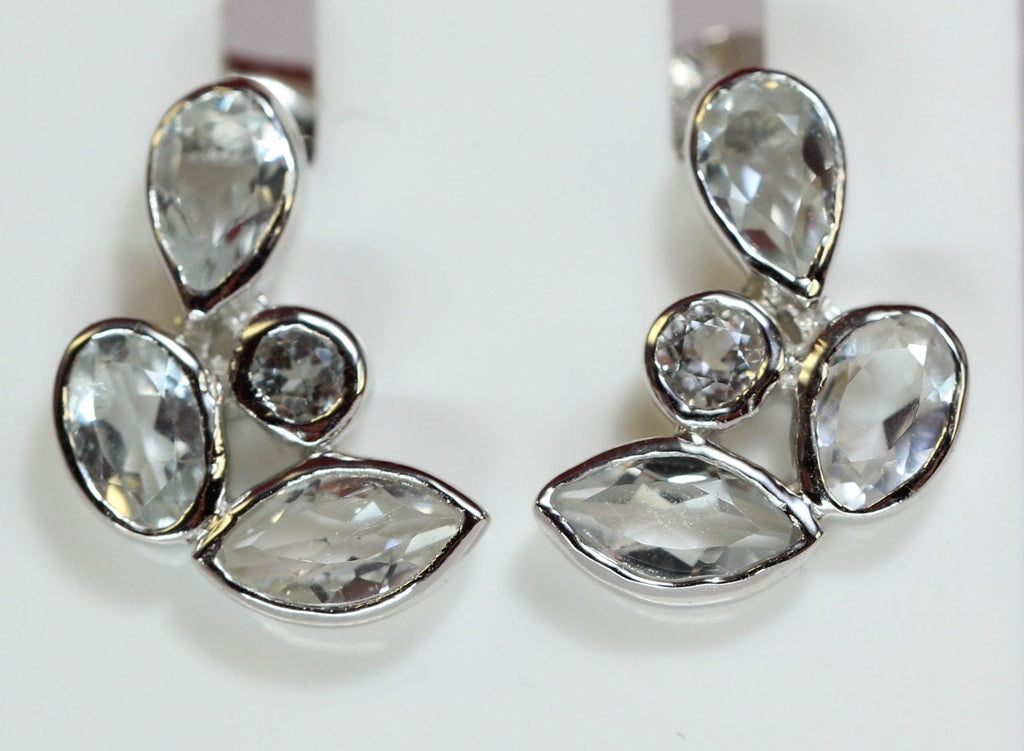 Edle 1,65 Carat Bergkristall0 Ohrstecker romantik pur 925 Silber Ohrschmuck Top