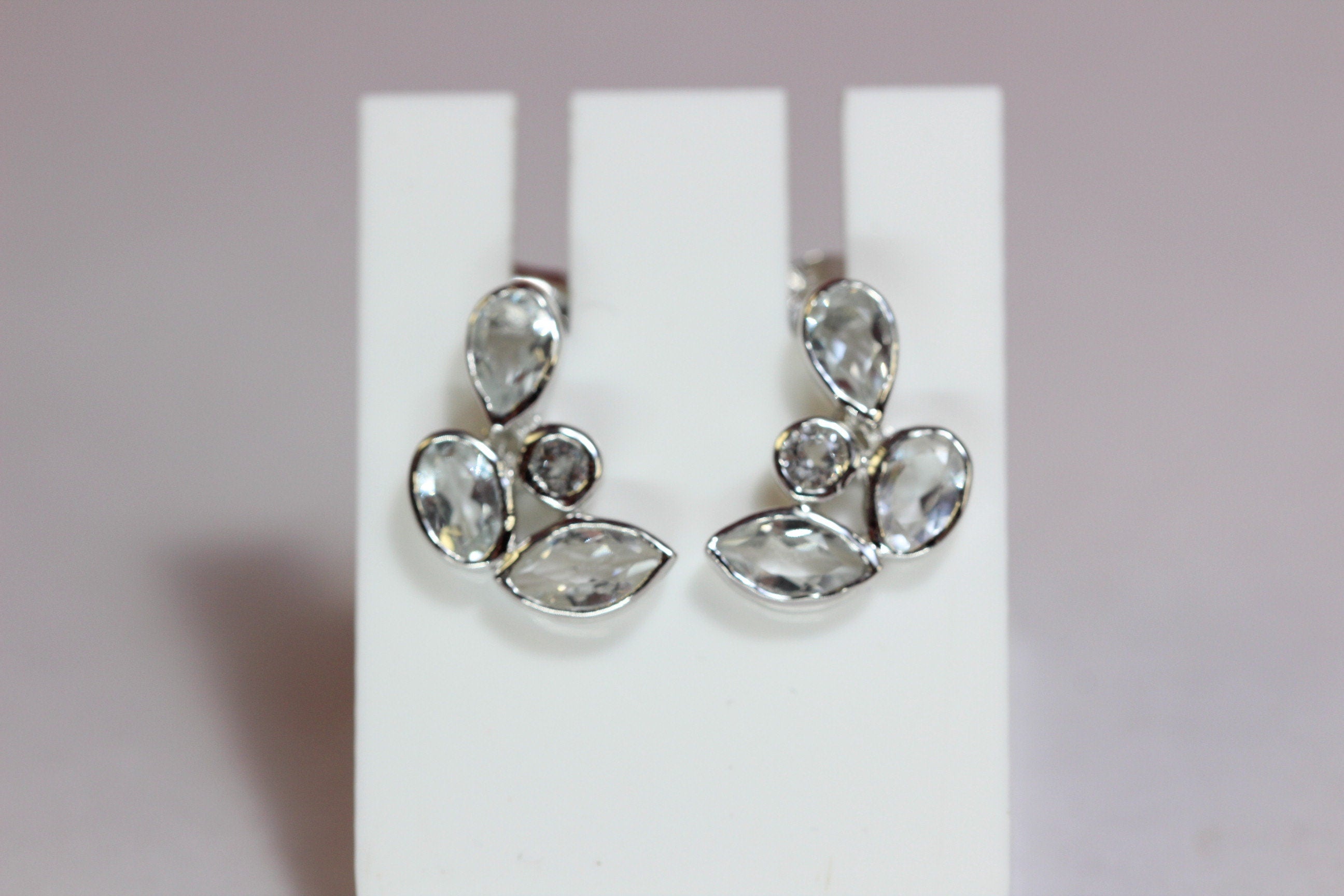 Edle 1,65 Carat Bergkristall0 Ohrstecker romantik pur 925 Silber Ohrschmuck Top