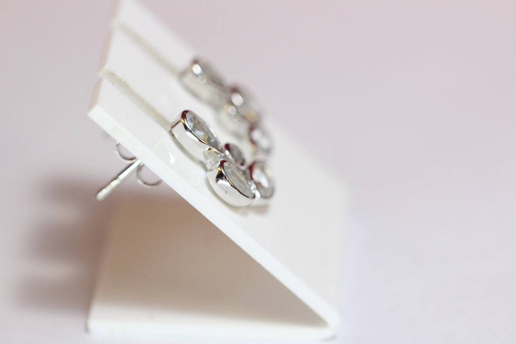 Edle 1,65 Carat Bergkristall0 Ohrstecker romantik pur 925 Silber Ohrschmuck Top