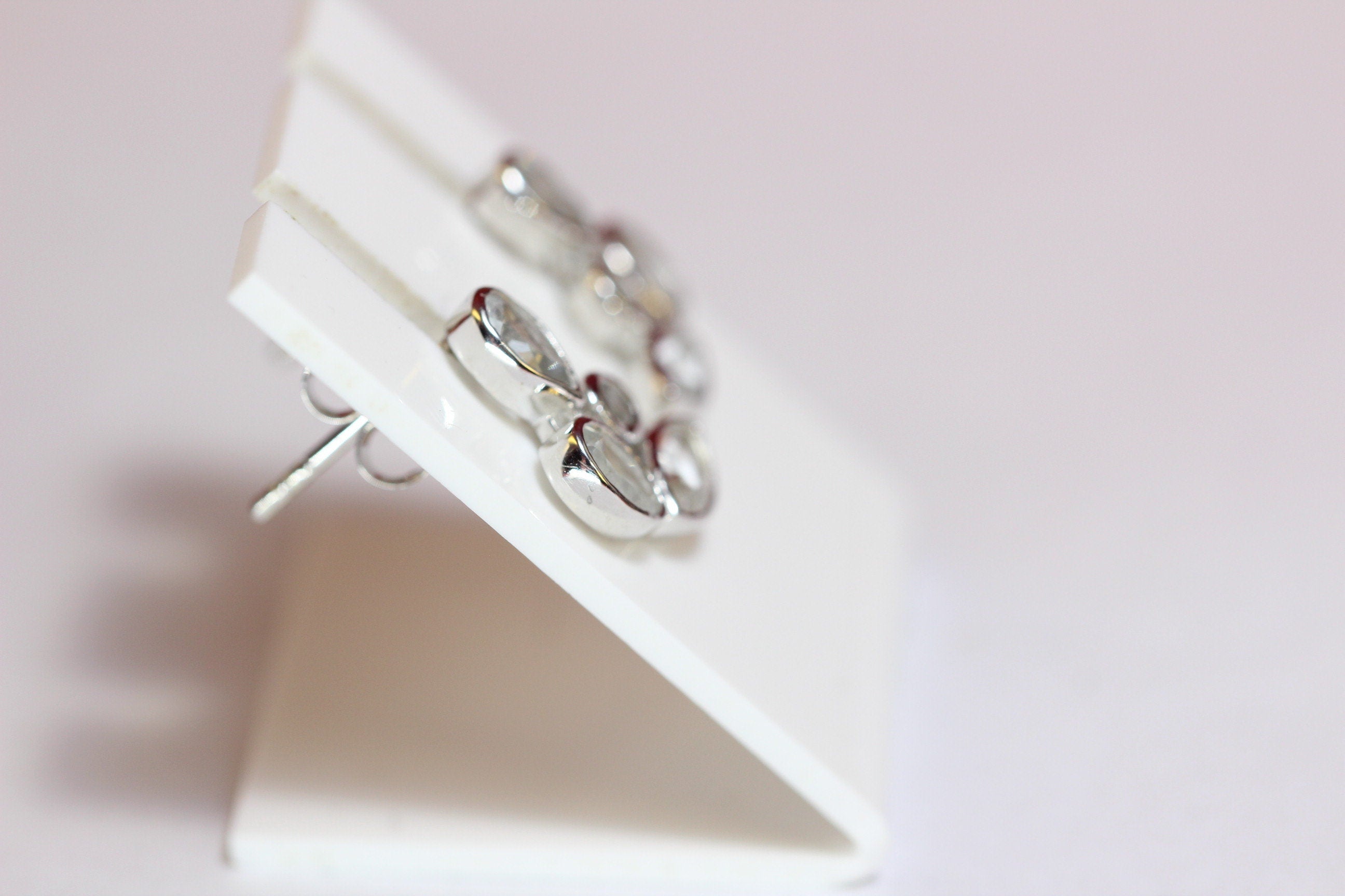 Edle 1,65 Carat Bergkristall0 Ohrstecker romantik pur 925 Silber Ohrschmuck Top