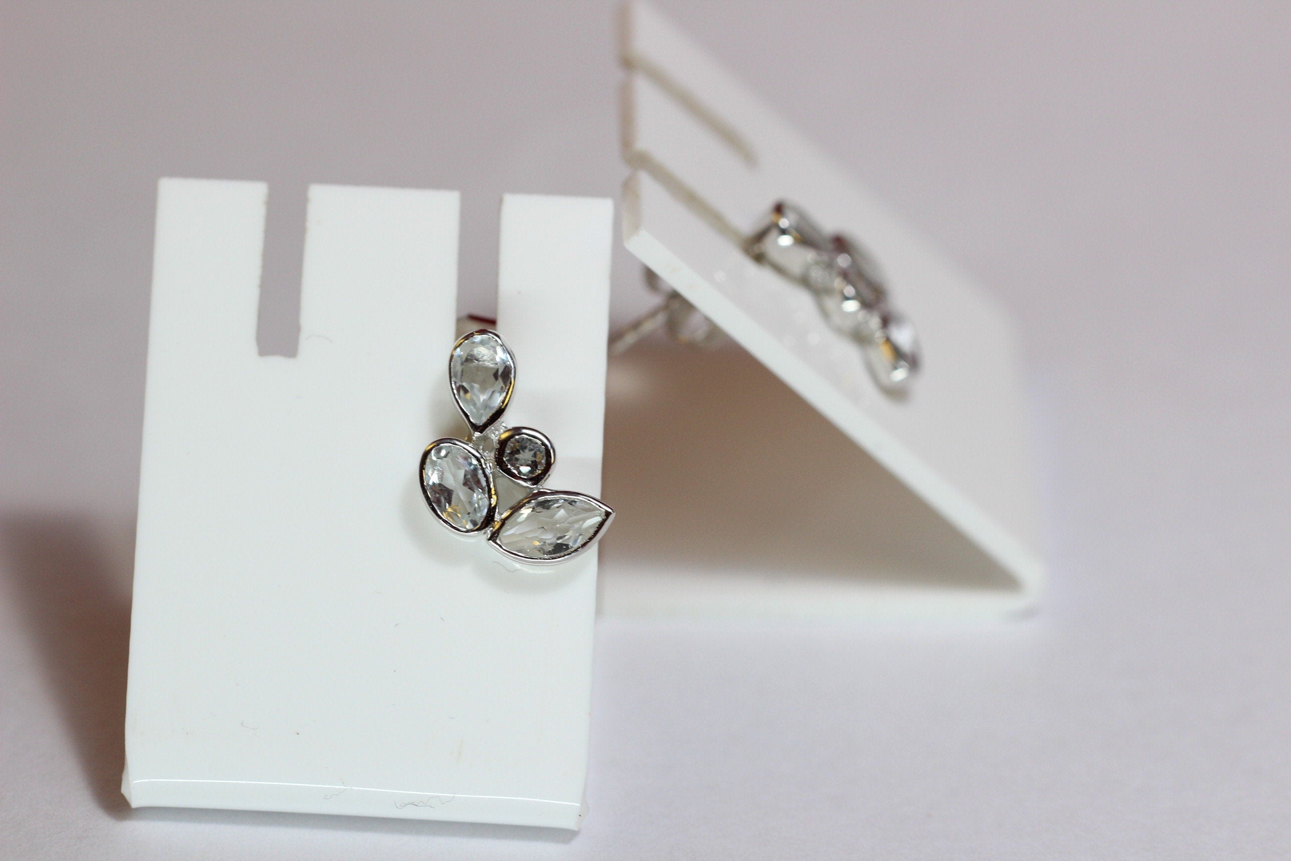 Edle 1,65 Carat Bergkristall0 Ohrstecker romantik pur 925 Silber Ohrschmuck Top