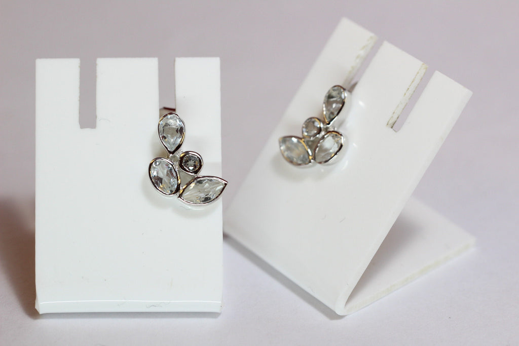 Edle 1,65 Carat Bergkristall0 Ohrstecker romantik pur 925 Silber Ohrschmuck Top