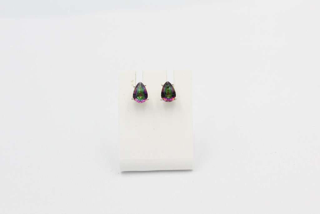0,72 Carat Mystik Topas Ohrstecker 925 Silber mystischer Topas Ohrring Ohrschmuck