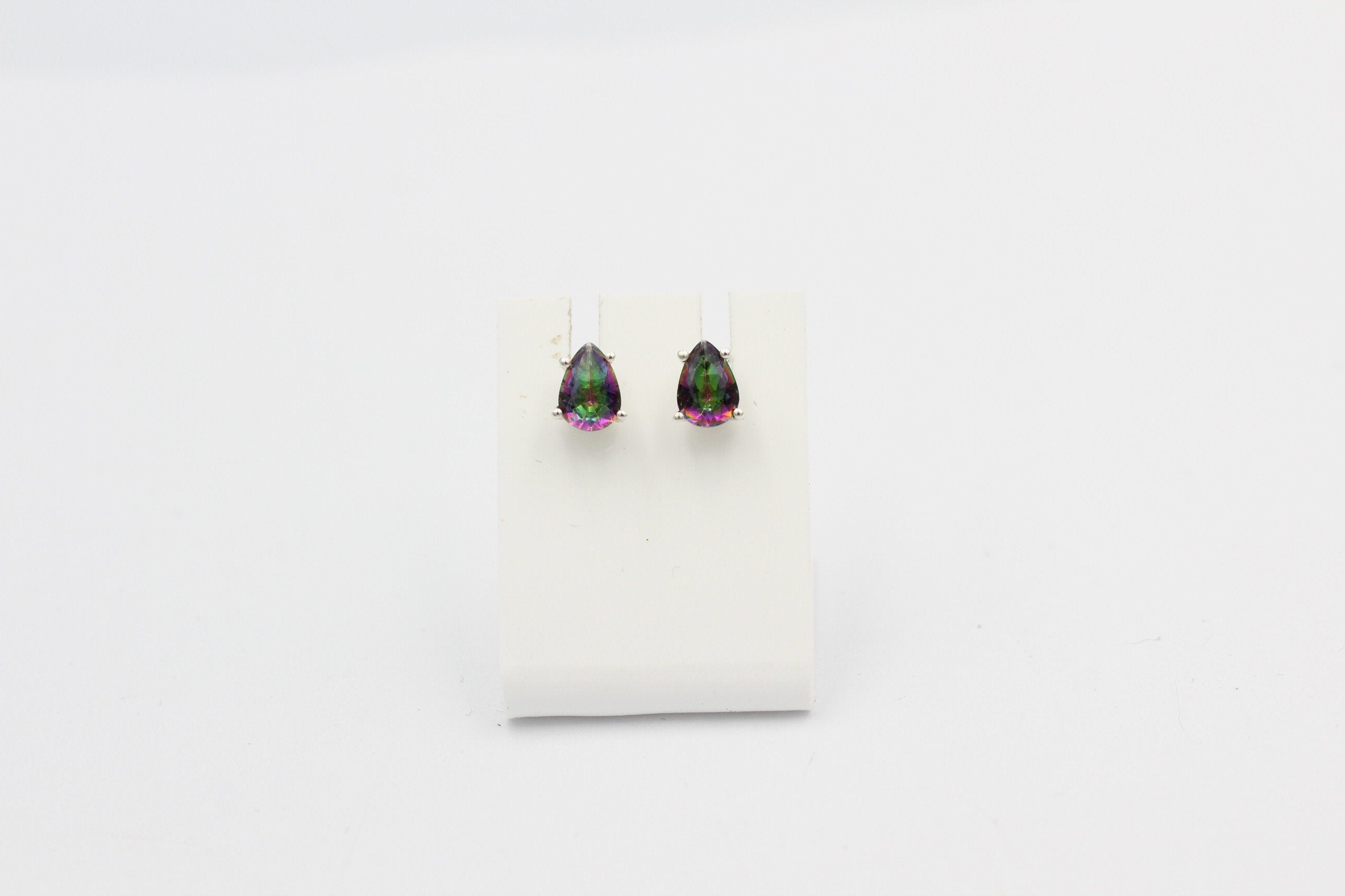 0,72 Carat Mystik Topas Ohrstecker 925 Silber mystischer Topas Ohrring Ohrschmuck