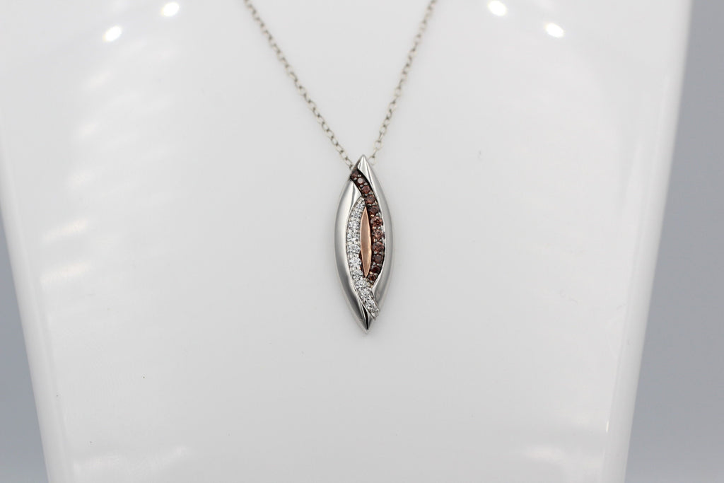 Anhänger 925 Sterling Silber rhodiniert bicolor vergoldet 10 Zirkonia Top Edel