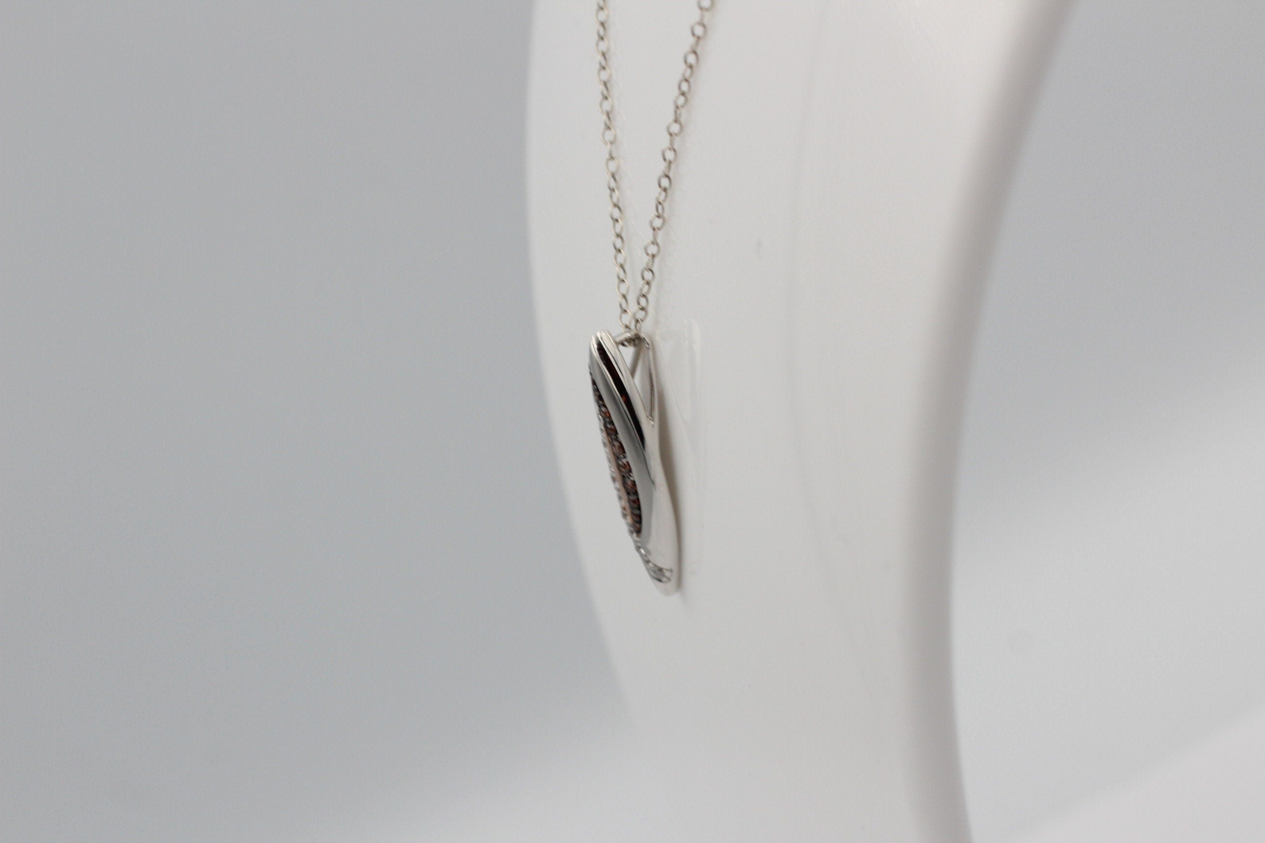 Anhänger 925 Sterling Silber rhodiniert bicolor vergoldet 10 Zirkonia Top Edel