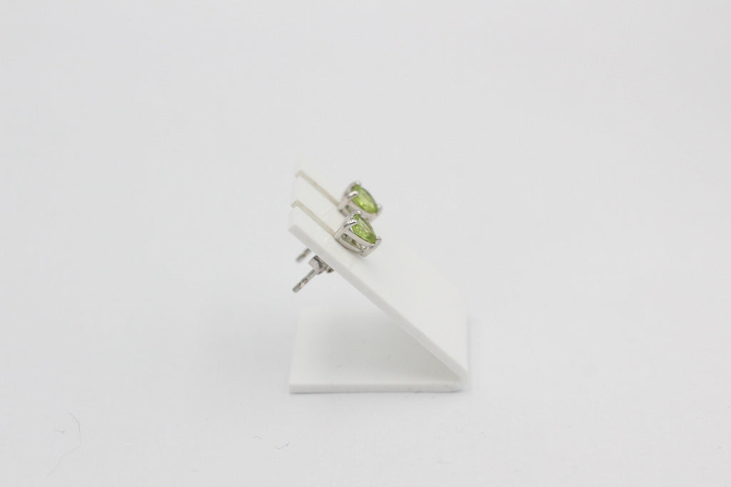 1,8  Carat Peridot Herz Ohrstecker 925 Silber Herzohrstecker maigraner Edelstein