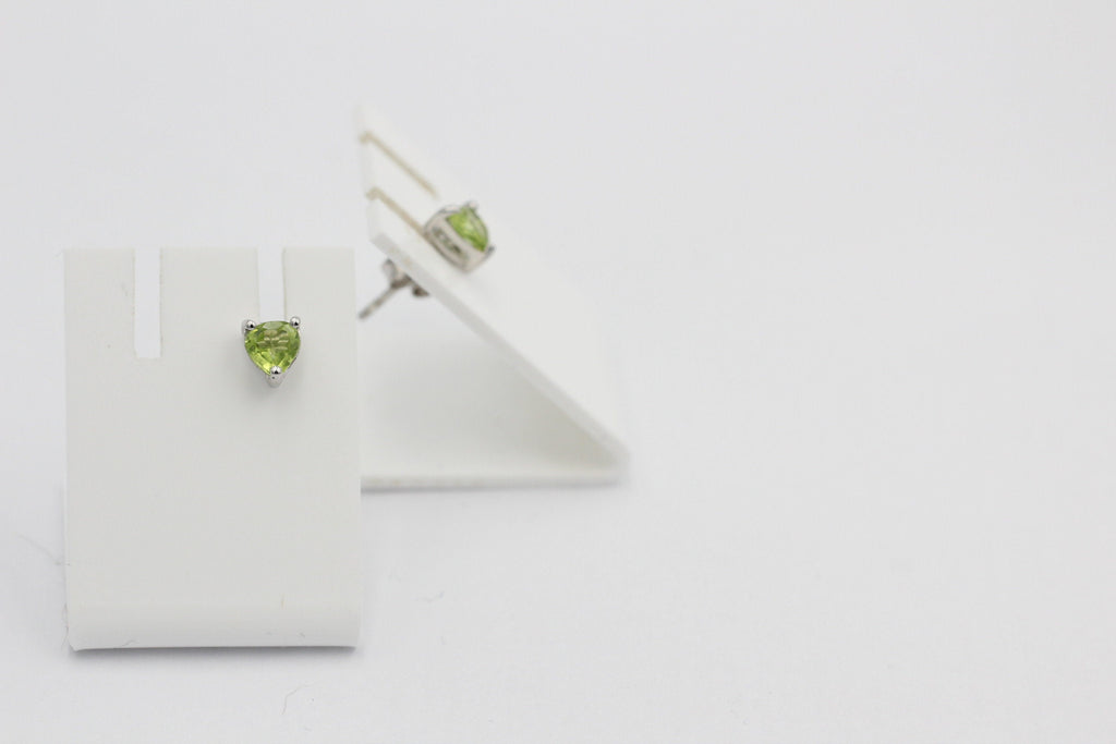 1,8  Carat Peridot Herz Ohrstecker 925 Silber Herzohrstecker maigraner Edelstein