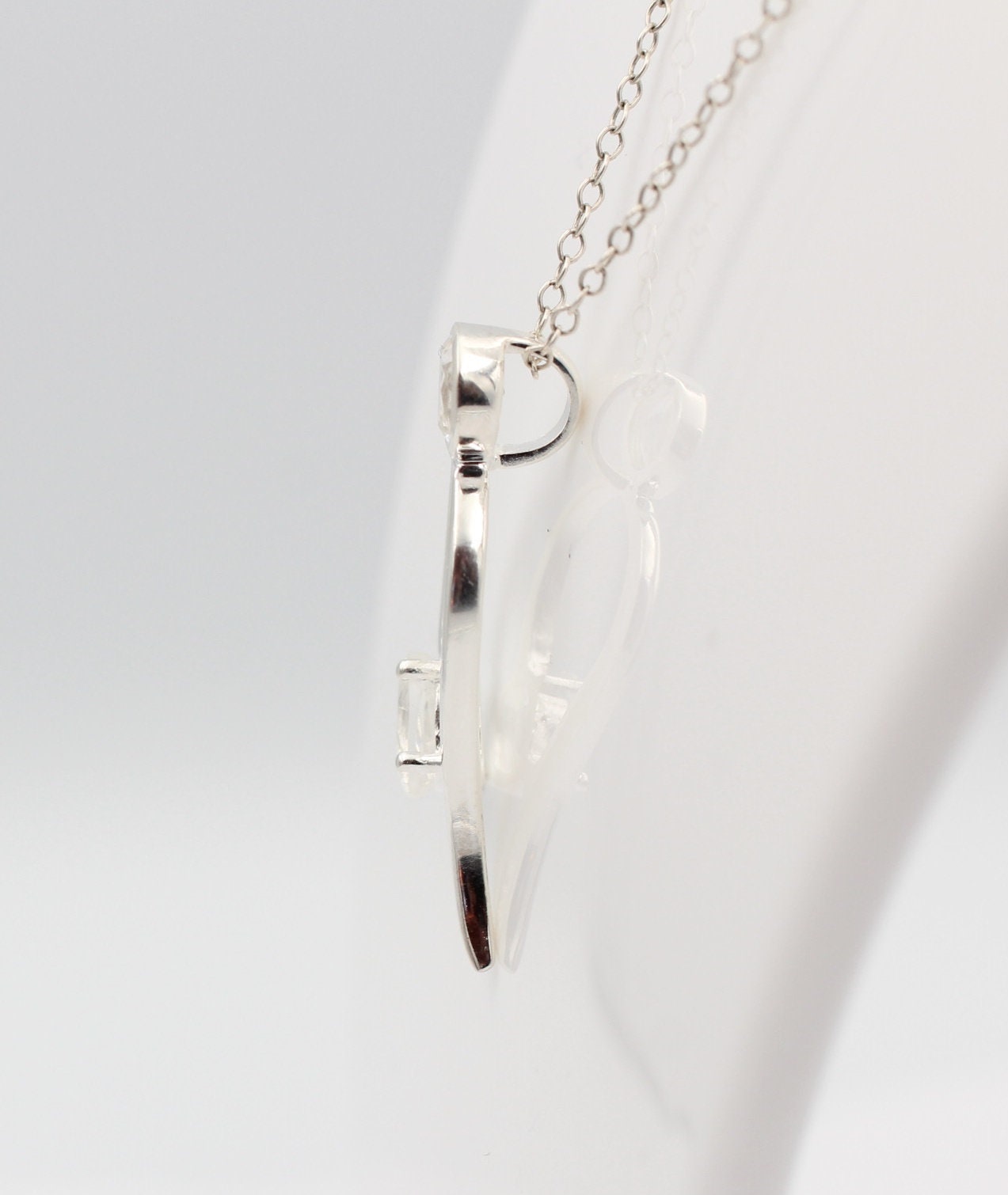 Edler 1,4 Carat Bergkristall Anhänger 925 Collier Kette Bergkristall Anhänger