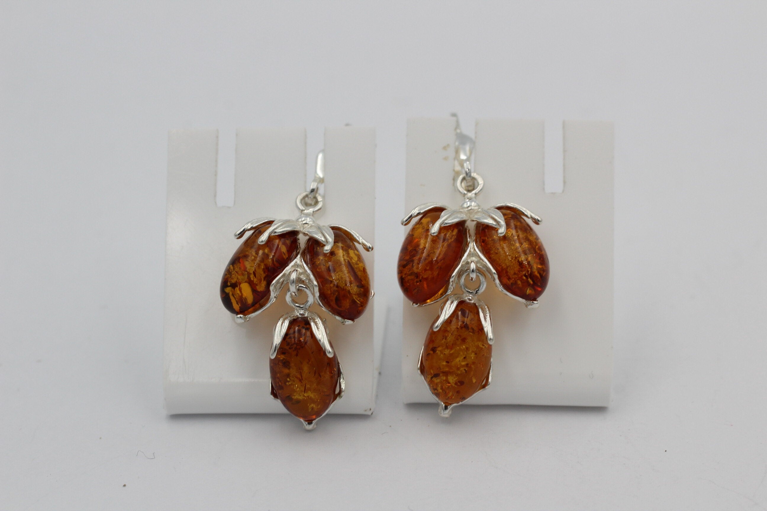 Edle Bernstein Ohrhanger 925 Silber Ohrschmuck aus Bernstein aus Litauen Top