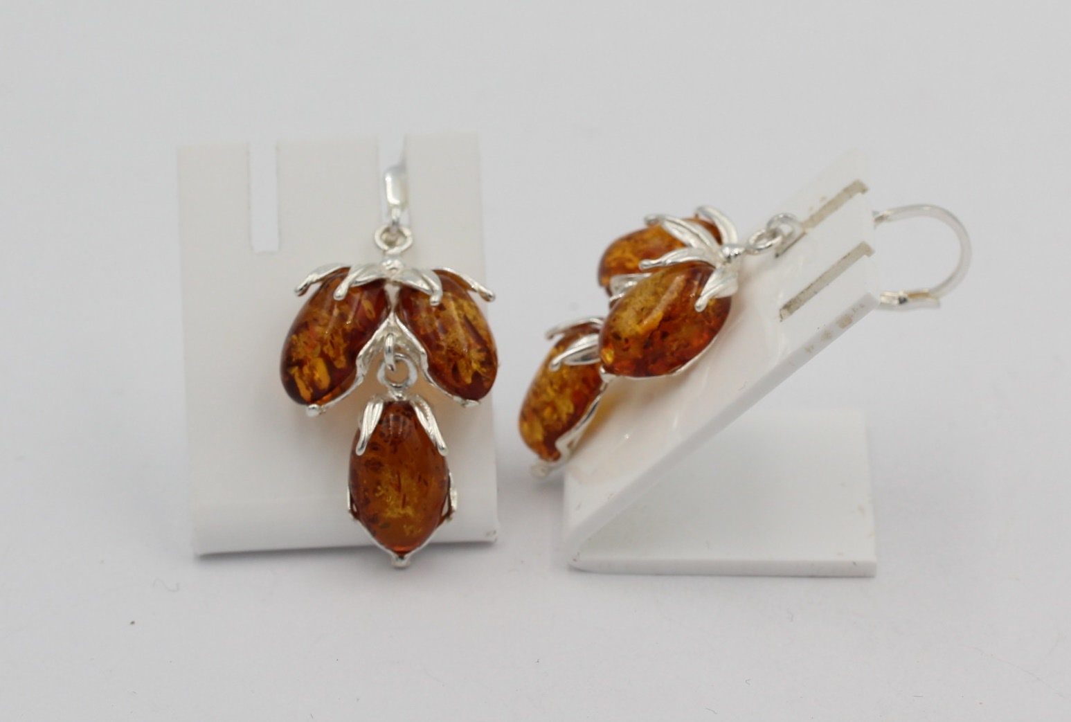 Edle Bernstein Ohrhanger 925 Silber Ohrschmuck aus Bernstein aus Litauen Top