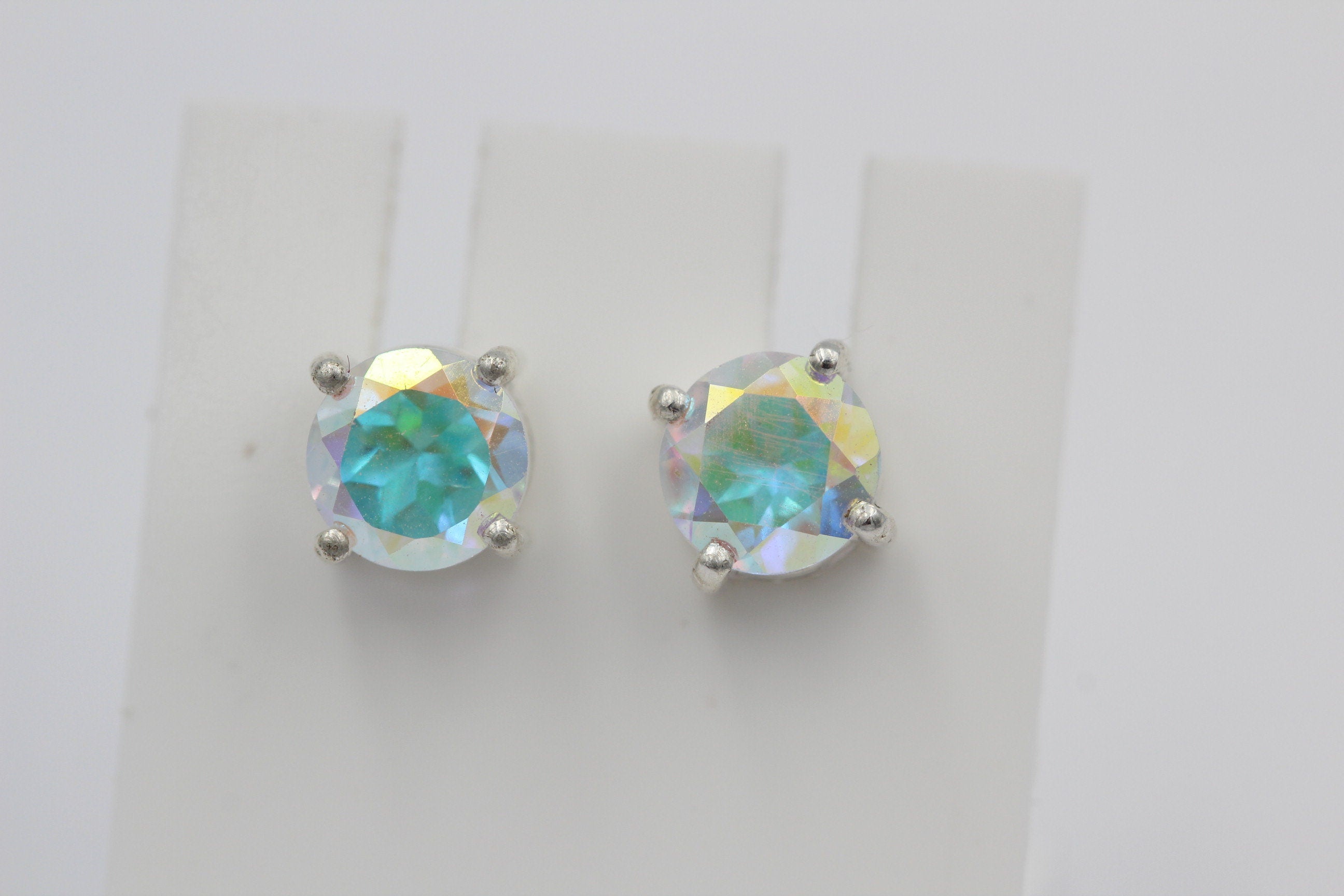 1,85 Carat Mystic Topas Ohrstecker 925 Silber Merlinite Mystic Ohrschmuck