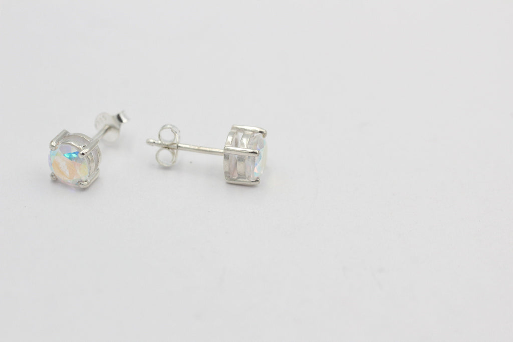 1,85 Carat Mystic Topas Ohrstecker 925 Silber Merlinite Mystic Ohrschmuck