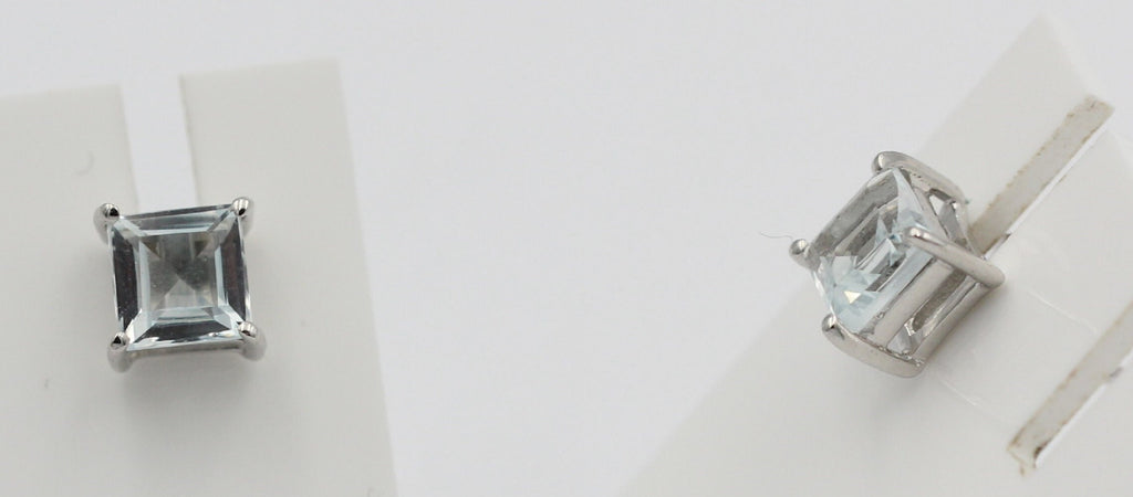 2;0 Carat Weißtopas  Ohrstecker 925 Silber Weißtopas Edelsteinschmuck Top
