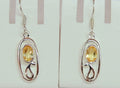 Edle 0,8 Carat echte Citrin Ohrhanger 925 Silber Ohrschmuck Ohrring Edelstienschmuck