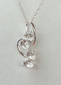 Edler 1,7 Carat edler weisstopas Anhanger 925 Silber weisser Topas Colier Kette
