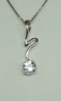 Edler 0,40 Carat weisstopas Anhanger 925 Silber Collier Kette weisser Topas