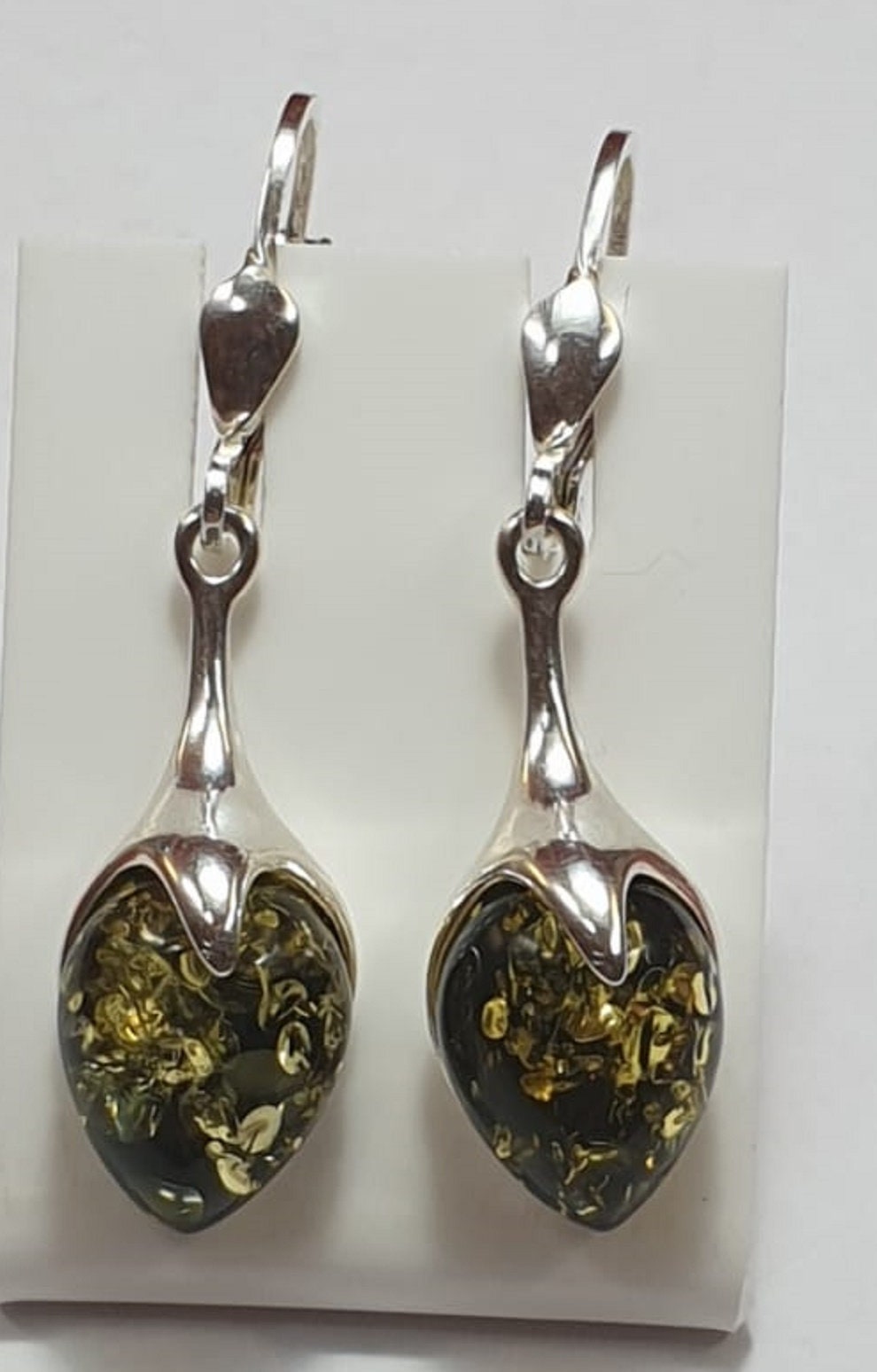 Edle Bernstein Ohrhanger 925  Silber Bernstein aus Letland Ohrschmuck Brisur