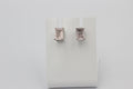 Edle 1,25  Carat Rosenquarz Ohrstecker 925 Silber Ohrschmuck Rosen Quarz Schmuck