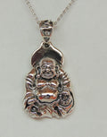 Buddha Anhanger 925 Silber Collier Kette.. Silberbuddha  1,6 x 1,5 cm