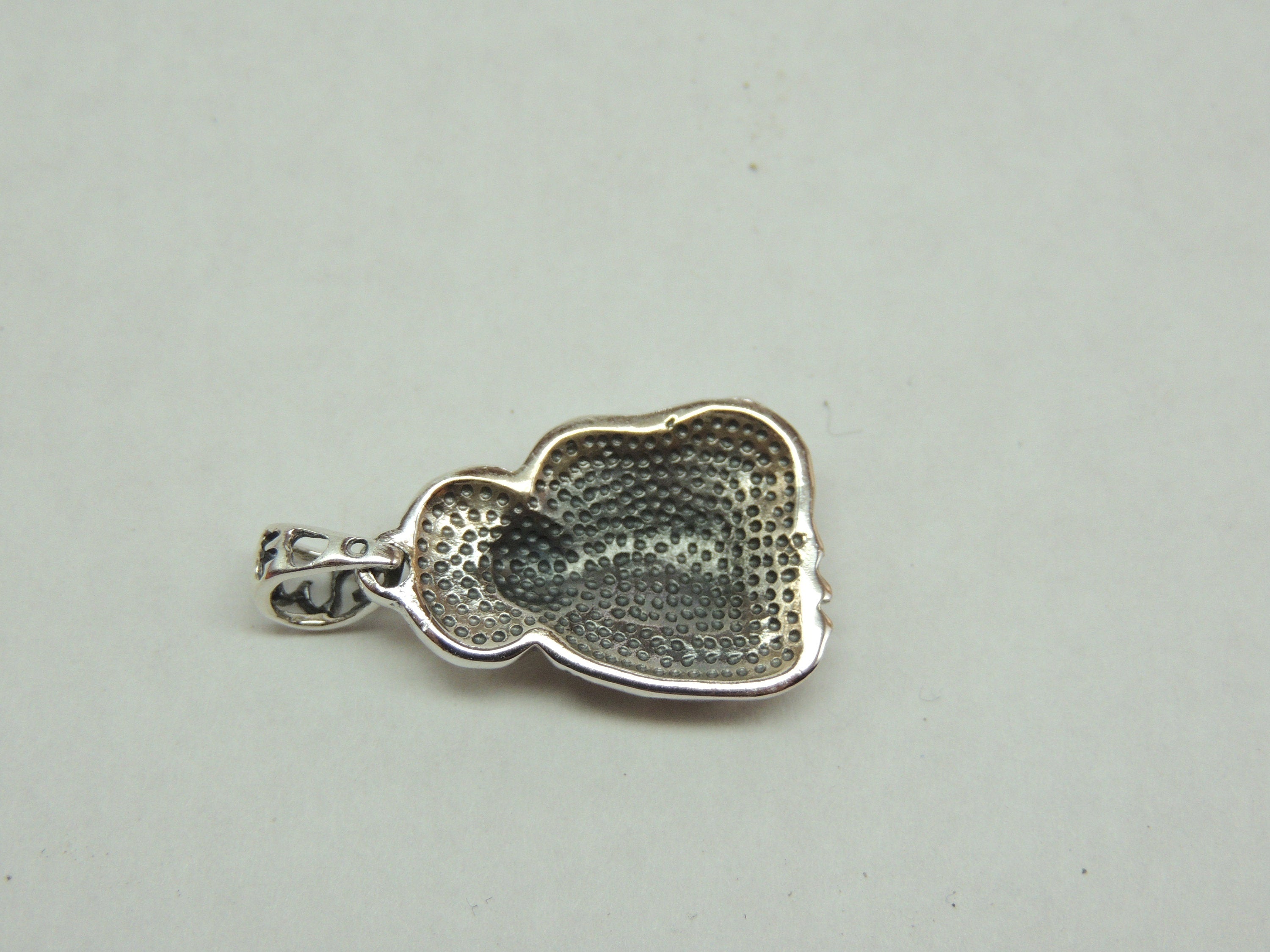 Buddha Anhanger 925 Silber Collier Kette.. Silberbuddha  1,6 x 1,5 cm