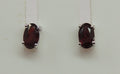 Edle 0,7 Carat facetierte Granat Ohrstecker 925 Silber blutroter Edelsein Ohrring