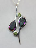 Edler 3,38 Carat Design Anhanger Mystik Topas Peridot Anhänger 925 Silber