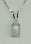Edler 1,61 Carat Milch Aquarmin Anhanger 925 Silber Collier Kette