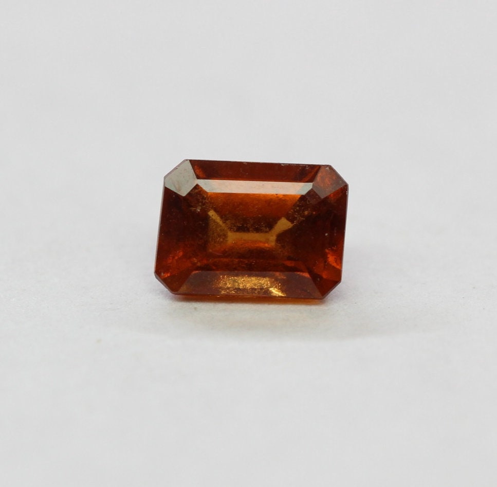1,17 Carat orange Hessonit Granat Edelsteinn Oktagonschliff Sammlerstein VS Qualitat