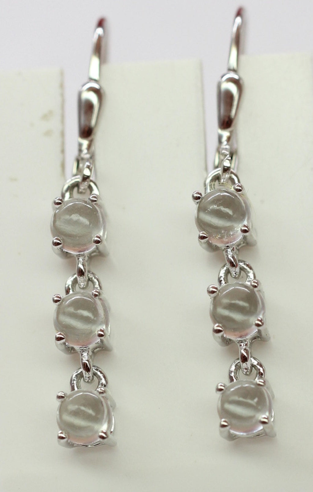 Edle 2,2 Carat weisstopas Ohrhanger 925 Silber Brisur weisser Topas Ohrschmuck