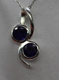 Edler 1,15 Carat Amethyst Anhanger 925 Silber Collier Kette violetter Edelstein