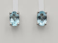 Edle 1,0 Carat Blautopas Ohrstecker 925 Silber Ohrring Ohrschmuck sky blue Topas
