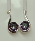 Edle 1,6 Carat Mystic Topas Ohrstecker 925 Silber Ohrring Edelsteinohrstecker