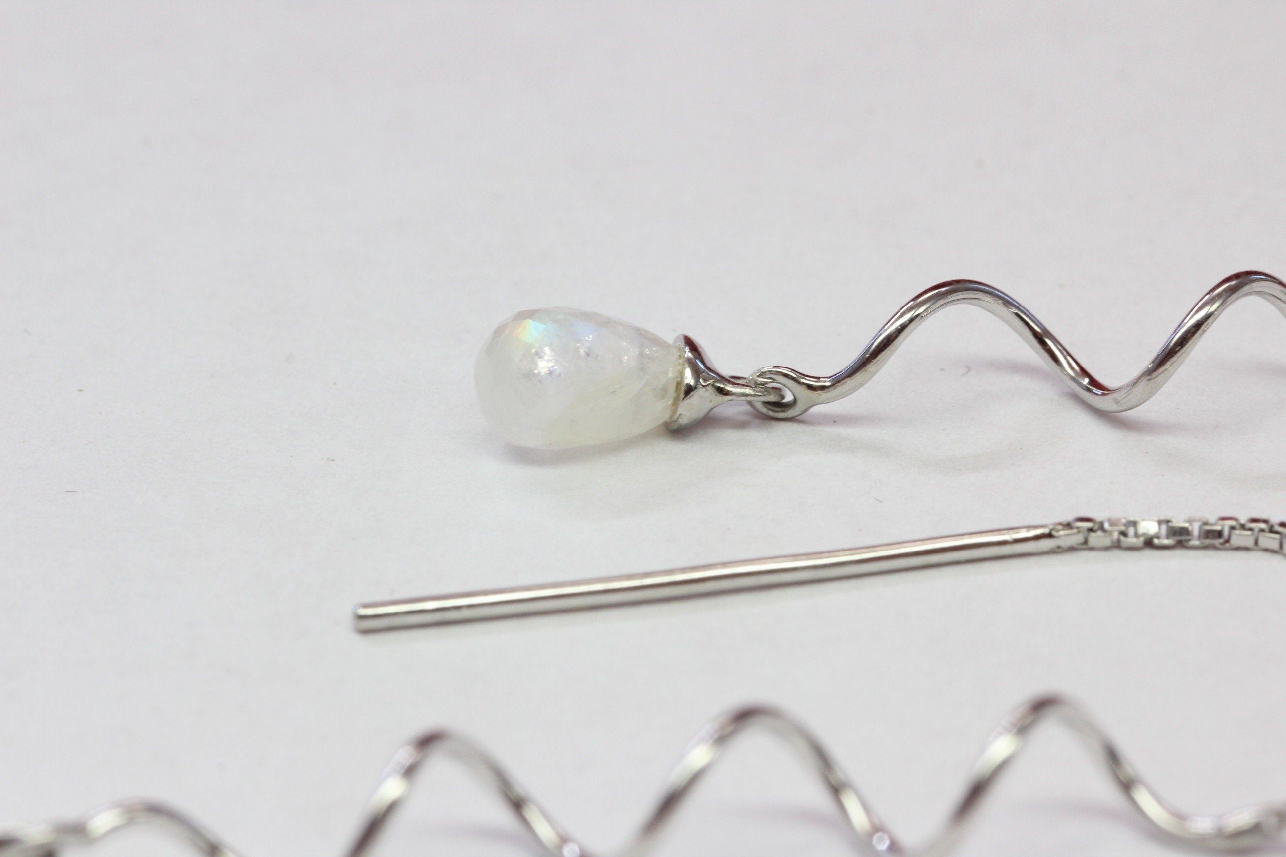 Edler 3,0 Monadlichtopas Ohrhanger 925 Silber Ohrring Ohrschmuck Topasschmuck