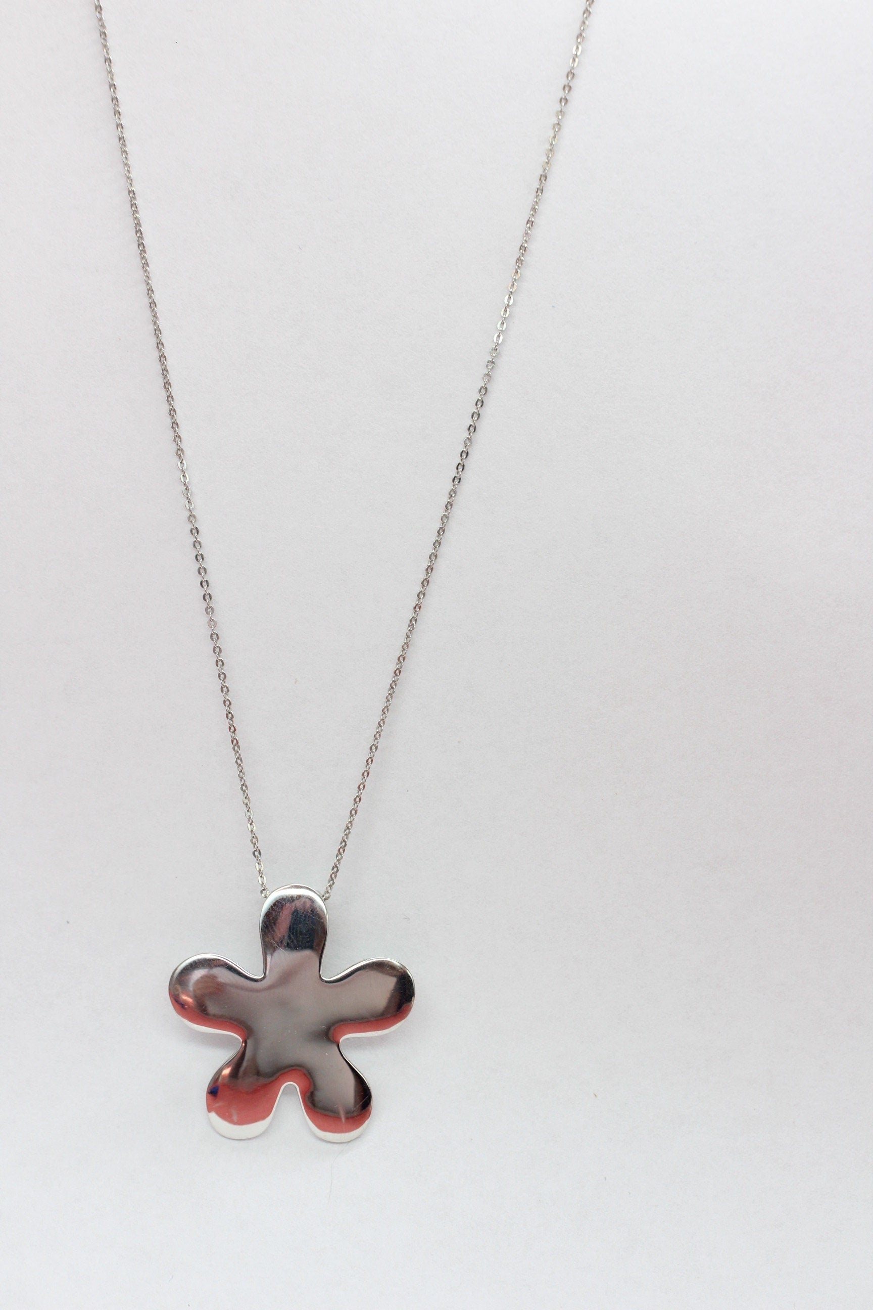 Blumen Anhänger Silber 925 Sterling  Designschmuck Hochglanz  Statement