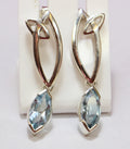 Edle 3,1 Carat Blautopas Ohrstecker 925 Silber sky blue Topas Ohrhanger Top