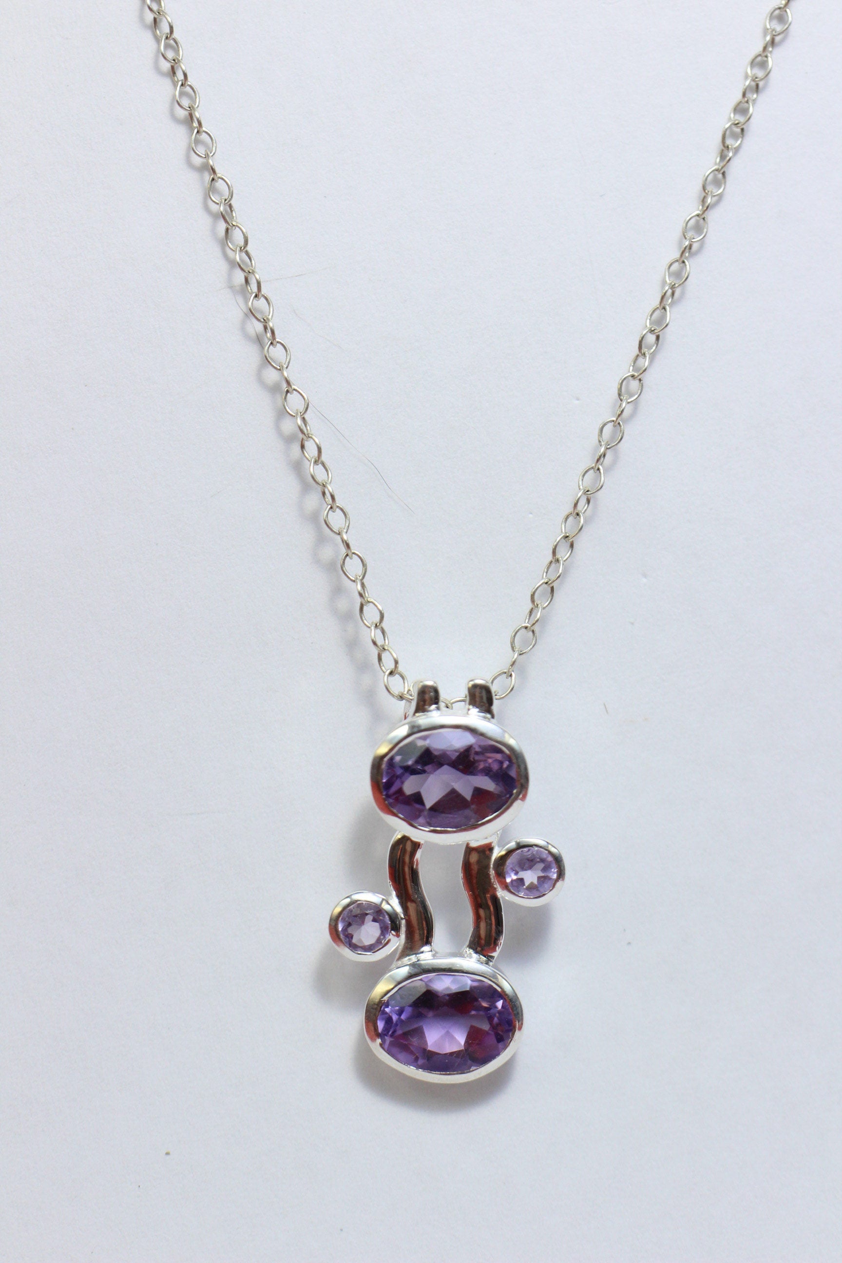 Designer 4,5 Carat Amethyst Anhanger Collier Kette Designschmuck Edelstein