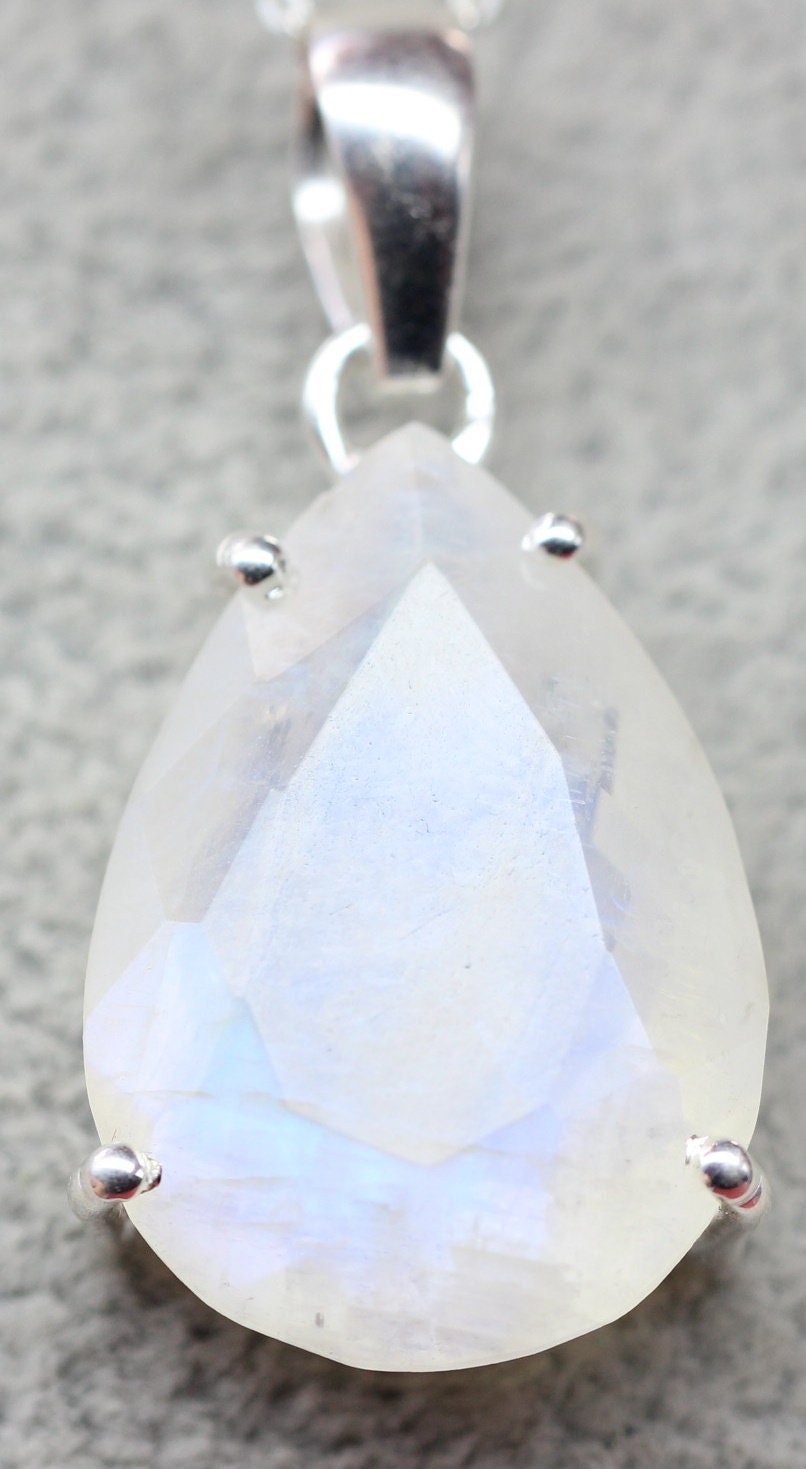 Edler 18,3 Carat Mondlichttopas Anhänger 925 Silber