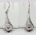 Edle 0,2 Carat Blautopas Ohrhanger filigran gearbeitet 925 Silber sky blue Topas