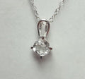 Edler 0,47 Carat weisstopast Anhanger 925 Silber Kette Collier weisser Topas