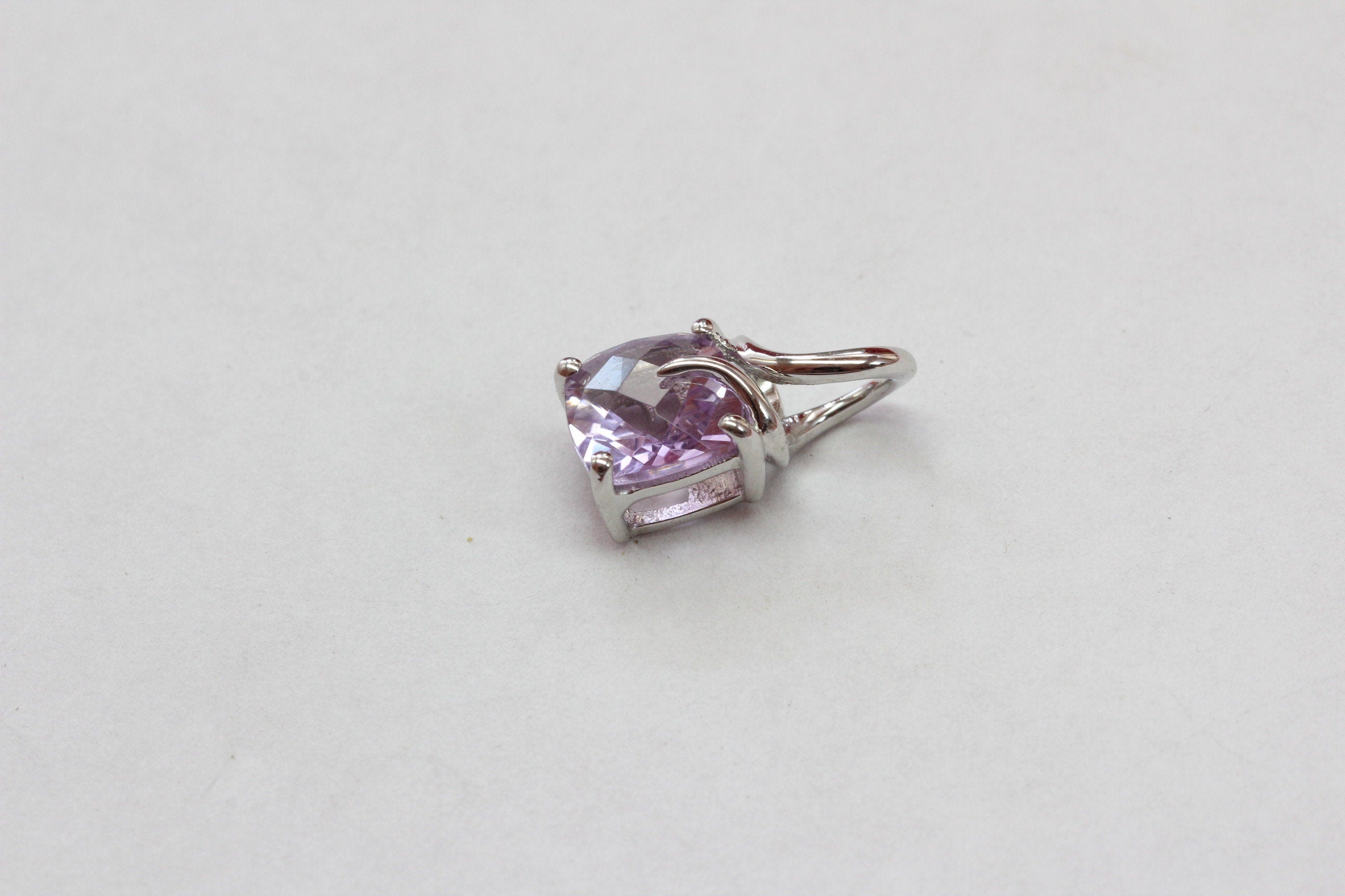 Edler 1,18 Carat edler Amethyst Anhanger 925 Silber Collier Kette Ametyhst