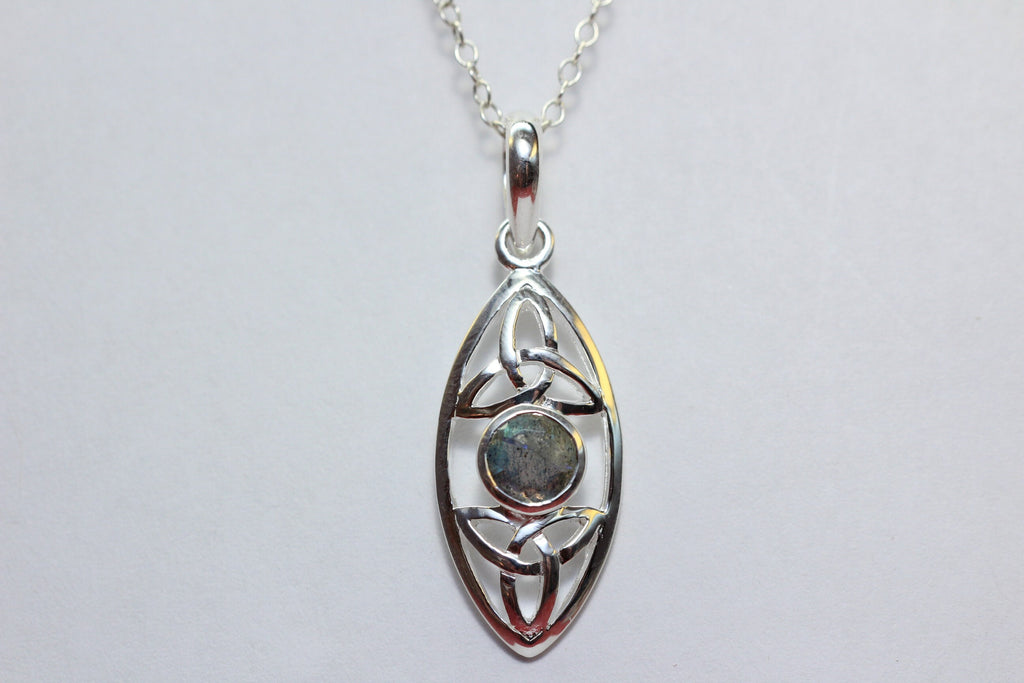 Echter Labradorit Anhänger Silber 925, Schimmernder Edelstein, Designer Kettenanhänger, Boho Schmuck 0,8 ct Naturstein Modernes Silberdesign