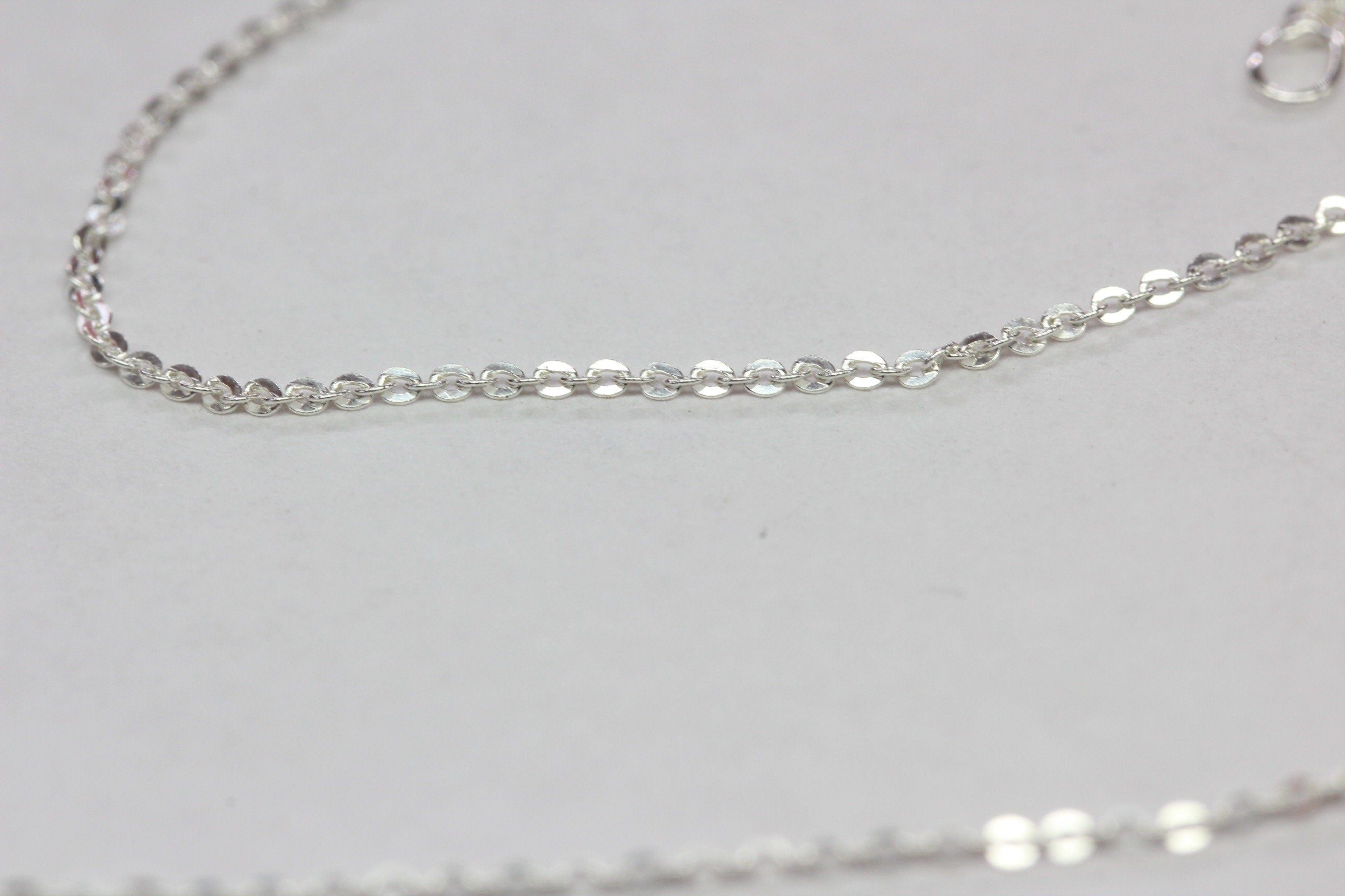 Anker Kette 925 Silber 1,1 mm Lange: 45 cm rhodiniert.. Collierkette